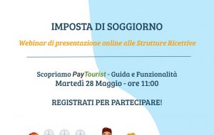 PayTourist e Imposta di Soggiorno: martedì 28 webinar formativo per le strutture ricettive