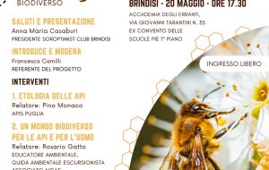 Soroptmist International Club di Brindisi organizza il convegno “Giornata delle Api, per un mondo biodiverso”