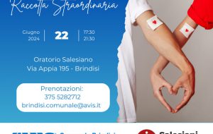 Dona il tuo sangue, salva una vita: partecipa alla Raccolta Straordinaria di Sangue! Appuntamento Sabato 22 Giugno all’Oratorio Salesiano!
