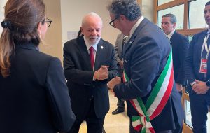 Il Presidente del Brasile Lula incontra il sindaco di Carovigno Massimo Lanzilotti.
