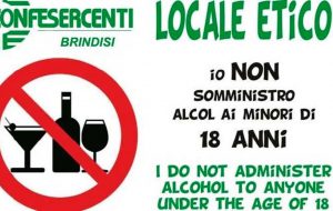 Da Confesercenti una campagna informativa contro la somministrazione di bevande alcoliche ai minorenni