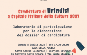 Brindisi Capitale della Cultura 2027: lunedì laboratorio di partecipazione