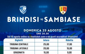 Brindisi FC: domenica mattina test con il Bitonto. Intanto parte la prevendita per Brindisi-Sambiase. Tutte le rivendite della provincia