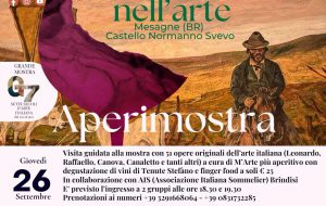 Oggi un «Aperimostra» da non perdere domani nel Castello di Mesagne