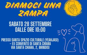 AIPD Brindisi, sabato 28 settembre l’evento conclusivo del progetto “Diamoci una zampa”