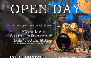 DrumLab Brindisi, iscrizioni aperte e Open Day