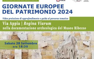 Giornate Europee del Patrimonio. Iniziativa culturale “Via Appia | Regina Viarum” nella documentazione archeologica del Museo Ribezzo