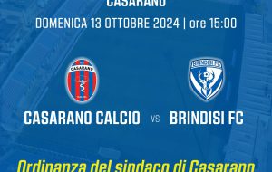 Casarano-Brindisi: trasferta vietata per la tifoseria ospite