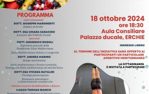 Ad Erchie il convegno “Dieta mediterranea, benessere psicologico ed esercizio fisico per un vita sana”