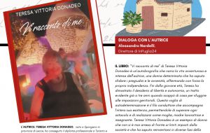 Domani Teresa Vittoria Donadeo presenta “Vi racconto di me” all’ex Convento Scuole Pie