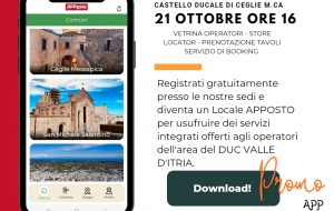 Promozione della piattaforma tecnologia “APPosto” per il DUC “Valle d’Itria” (Ceglie Messapica, Cisternino e San Michele Salentino)