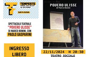 Festival Tempeste: va in scena “Povero Ulisse” con Paolo Gasparini