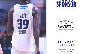 ‘Sansonetti Srl’ match sponsor Valtur Brindisi vs Carpegna Prosciutto Basket Pesaro