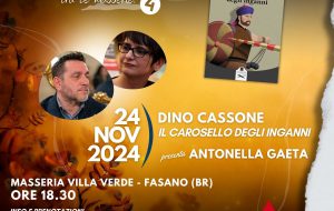 LibriAmo… tra le masserie!: Dino Cassone protagonista del secondo appuntamento della rassegna