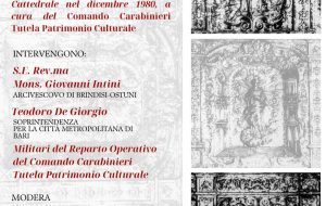 Ritrovata la decorazione dell’altare della Cattedrale di Brindisi rubata nel 1980