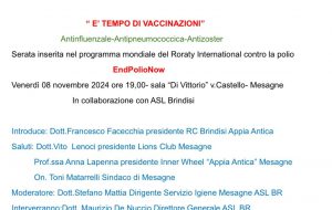 E’ tempo di vaccinazione: se ne discute domani al Castello di Mesagne