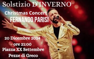 Undicesima edizione del Solstizio d’Inverno a Pezze di Greco con il Christmas Concert di Fernando Parisi