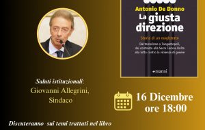 San Michele Salentino: lunedì 16 dicembre presentazione del libro di Antonio De Donno