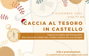 Vigilia dell’Immacolata in Castello: il 7 dicembre caccia al tesoro per le famiglie nel Castello Dentice di Frasso di Carovigno
