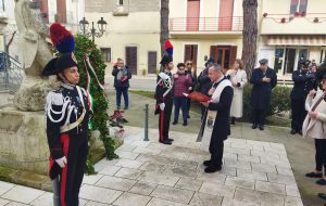 Commemorato il Carabiniere Cosimo Luigi Miccoli: fu ucciso in Campania dopo aver sventato una rapina