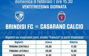 Brindisi-Casarano: trasferta vietata ai tifosi ospiti