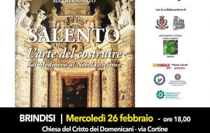 La Rassegna del Chiostro d’inverno: domani Mario Cazzato presenta “Salento. L’arte del costruire dal Medioevo al Neoclassicismo”