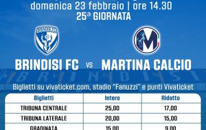 Info ticket Brindisi FC – Martina Calcio 1947: trasferta vietata ai tifosi ospiti