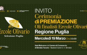 Premio Nazionale Ercole Olivario 2025: mercoledì 19 a Brindisi saranno svelati gli Oli Dop ed Extravergini della Puglia in finale