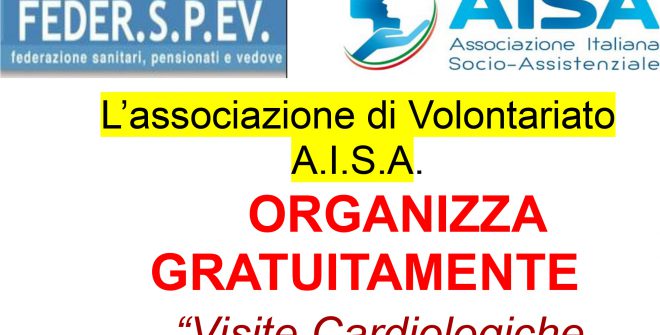 Visite cardiologiche gratuite a maggio grazie ad A.I.S.A.