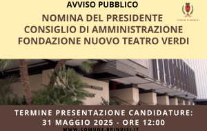 Aperta la selezione per il nuovo Presidente della Fondazione Nuovo Teatro Verdi
