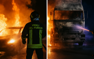 Notte di fuoco, incendi a Tuturano e Francavilla Fontana. Provvidenziali interventi dei Vigili del Fuoco