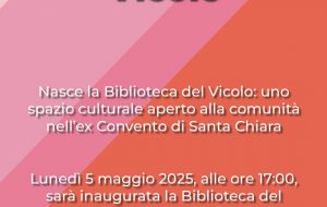 Nasce la Biblioteca del Vicolo: uno spazio culturale aperto alla comunità nell’ex Convento di Santa Chiara