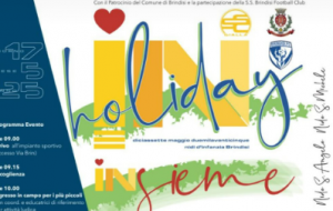 Il Comune di Brindisi patrocina «Holiday “In”»: sabato allo stadio Fanuzzi la festa di fine dell’anno educativo di quattro nidi