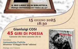 Domenica 15 al Museo Ribezzo si presenta il libro “45 Giri di Poesia” di Gianluigi Cosi