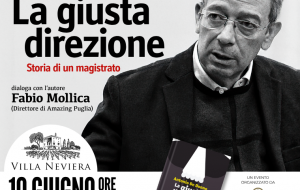 La giusta direzione – Storia di un magistrato: Martedì 10 giugno a Villa Neviera la presentazione del libro di Antonio De Donno