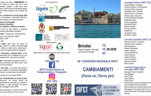 CAMBIAMENTI – (Panta rei  – Πάντα ῥεῖ ): a Brindisi il 66° convegno annuale Sifet (Società Italiana di Fotogrammetria e Topografia)