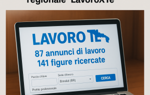Centri per l’impiego di Brindisi e provincia: 87 annunci di lavoro e 141 figure ricercate sul portale regionale “LavoroXTe”