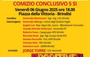 Domani comizio conclusivo per i 5 Sì in Piazza della Vittoria