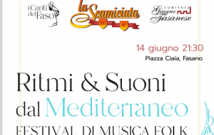 Sabato 14 giugno Fasano ospita il corteo storico “La Scamiciata” e il Festival Internazionale di Musica Folk “Ritmi e Suoni dal Mediterraneo”