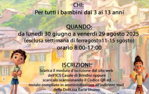 Estate senza pensieri: il Summer Camp dell’Istituto Comprensivo Casale e Mens Sana in Corpore Sana accende l’estate brindisina