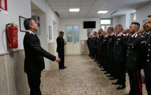 Il Comandante della Legione Carabinieri “Puglia”, Generale di Brigata Ubaldo Del Monaco in visita al Comando Provinciale di Brindisi.