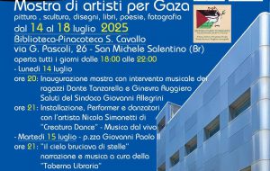 Presenti per Gaza: lunedì 14 luglio inaugurazione mostra nella Pinacoteca comunale di San Michele S.no