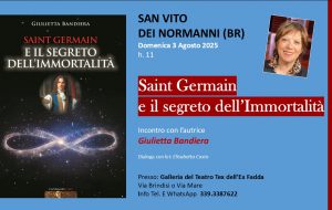 Domenica 3 agosto Giulietta Bandiera presenta a San Vito il libro “Saint Germain e il segreto dell’immortalità”