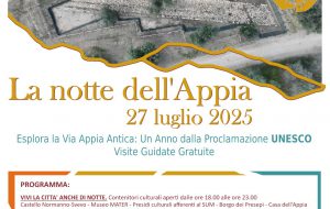 La notte dell’Appia, Mesagne festeggia un anno di  Regina Viarum patrimonio Unesco