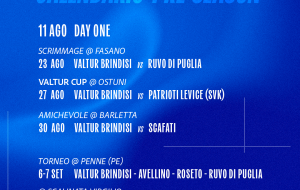 Il programma del precampionato della Valtur Brindisi