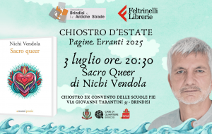 Giovedì 3 Nichi Vendola a Brindisi per presentare il libro “Sacro Queer”