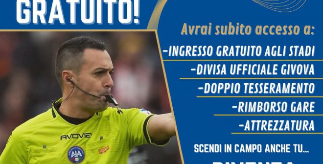 Al via il nuovo corso gratuito per arbitri di calcio