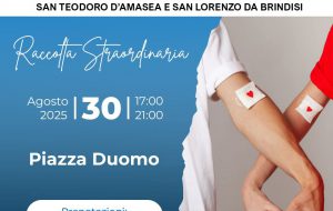Avis: sabato 30 raccolta straordinaria di sangue presso la Basilica Cattedrale