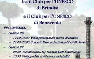 I Club per l’UNESCO di Brindisi e Benevento siglano partenariato