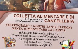 Cisom organizza raccolta alimentare e di cancelleria in Piazza Duomo